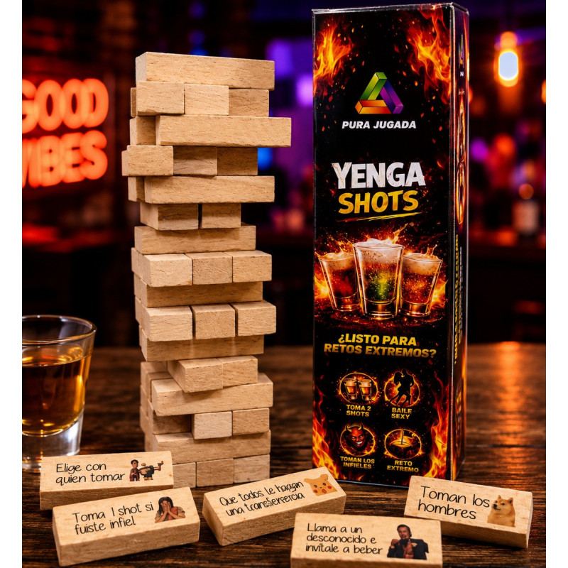 Yenga Borrachos | Juego de fiesta para amigos y familia | Pura Jugada